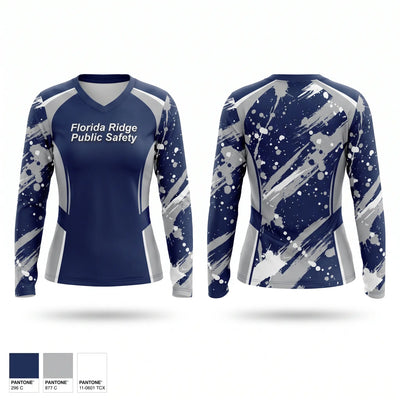 Florida Ridge Public Safety Women's Long Sleeve V-neck Shirt - 1