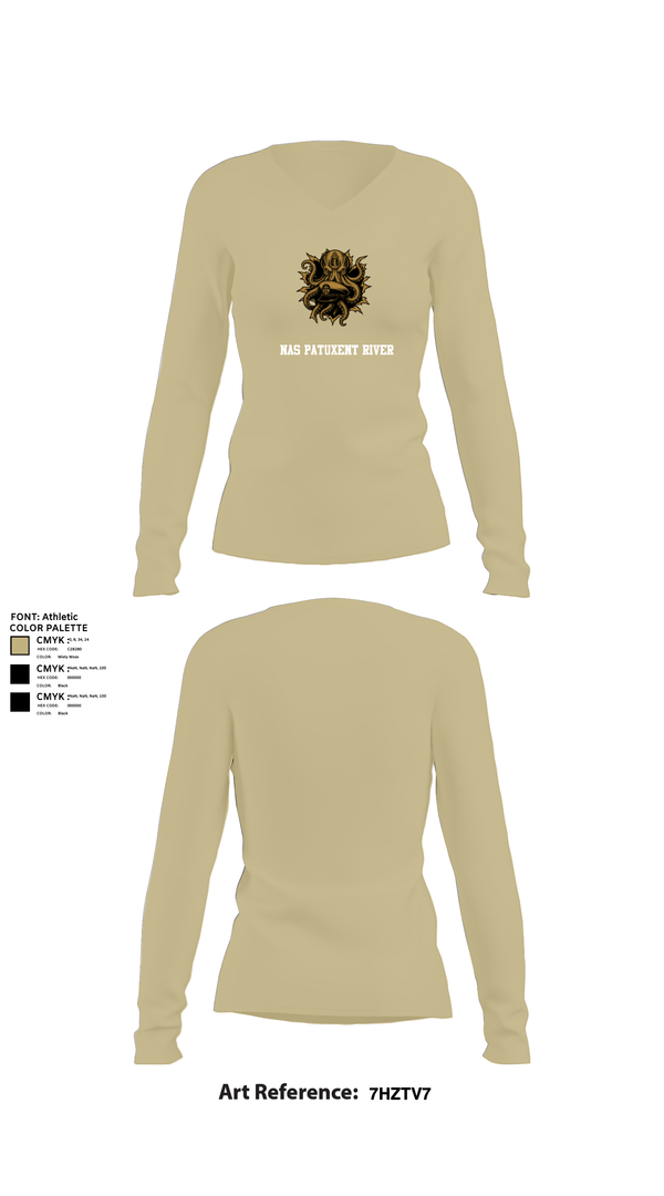 Womens Long Sleeve Vneck Shirt, NAS Patuxent River, , Teamtime, Team time, sublimation, custom sports apparel, team uniforms, spirit wear, spiritwear, sports uniforms, custom shirts, team store, custom team store, fundraiser sports, apparel fundraiser
