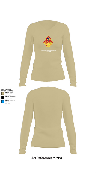 Womens Long Sleeve Vneck Shirt, 130th FAB Target Acquisition Platoon, , Teamtime, Team time, sublimation, custom sports apparel, team uniforms, spirit wear, spiritwear, sports uniforms, custom shirts, team store, custom team store, fundraiser sports, apparel fundraiser