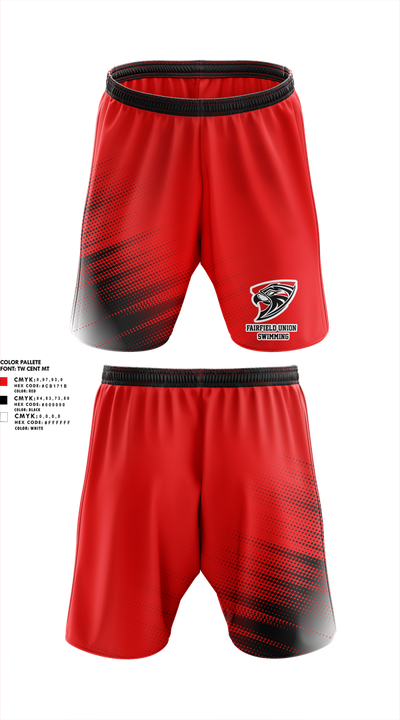 Fairfield Union High School Swimming 11641343 Athletic Shorts With Pockets - 2