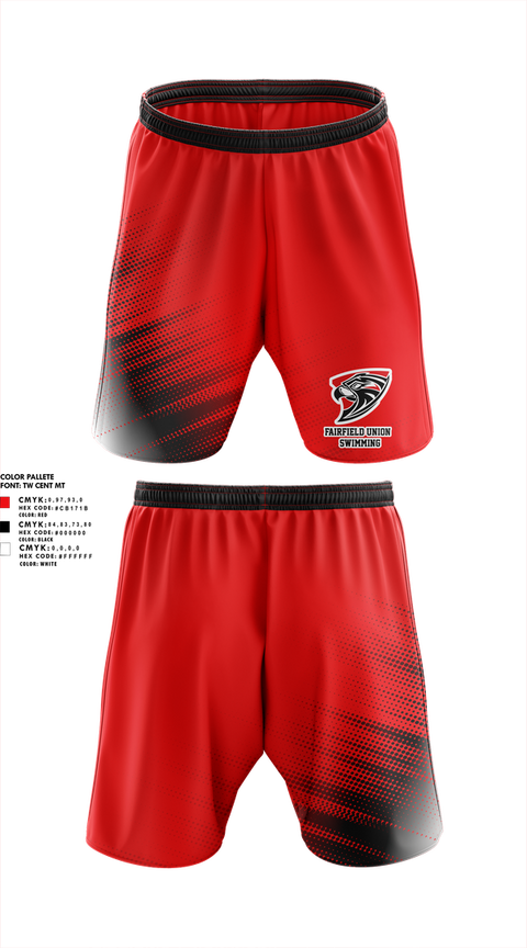Athletic Shorts With Pockets, Fairfield Union High School Swimming, Swimming, Teamtime, Team time, sublimation, custom sports apparel, team uniforms, spirit wear, spiritwear, sports uniforms, custom shirts, team store, custom team store, fundraiser sports, apparel fundraiser