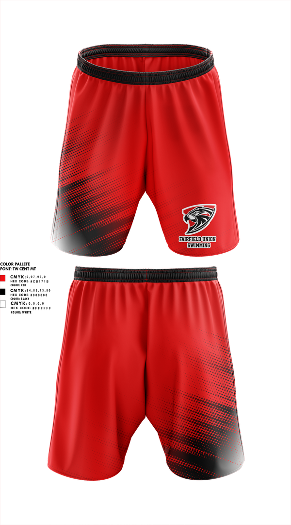 Athletic Shorts With Pockets, Fairfield Union High School Swimming, Swimming, Teamtime, Team time, sublimation, custom sports apparel, team uniforms, spirit wear, spiritwear, sports uniforms, custom shirts, team store, custom team store, fundraiser sports, apparel fundraiser