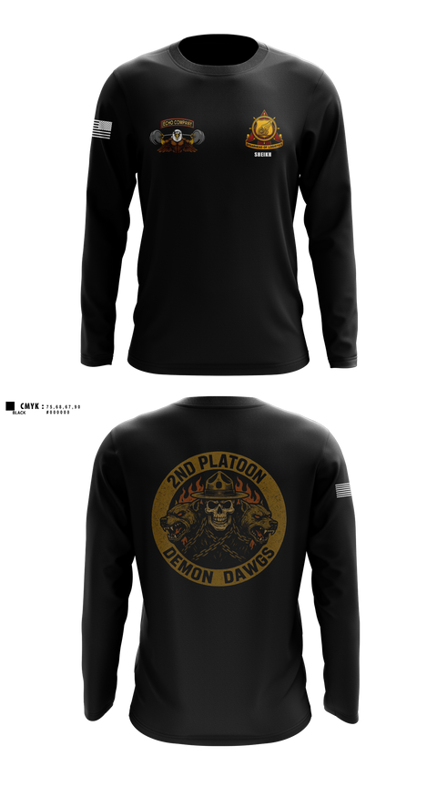 Long Sleeve Performance Shirt, Echo Company, , Teamtime, Team time, sublimation, custom sports apparel, team uniforms, spirit wear, spiritwear, sports uniforms, custom shirts, team store, custom team store, fundraiser sports, apparel fundraiser