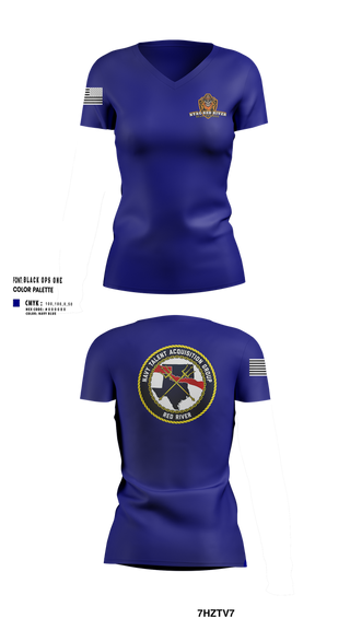 Womens Short Sleeve Vneck Shirt, NTAG RED RIVER, Navy, Teamtime, Team time, sublimation, custom sports apparel, team uniforms, spirit wear, spiritwear, sports uniforms, custom shirts, team store, custom team store, fundraiser sports, apparel fundraiser