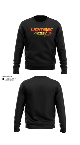 Crew Neck Sweatshirt, Lightning Force Athletics, Track & Field, Teamtime, Team time, sublimation, custom sports apparel, team uniforms, spirit wear, spiritwear, sports uniforms, custom shirts, team store, custom team store, fundraiser sports, apparel fundraiser