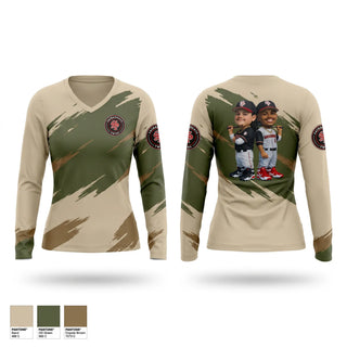 Womens Long Sleeve Vneck Shirt, Sacramento Twins, Baseball, Teamtime, Team time, sublimation, custom sports apparel, team uniforms, spirit wear, spiritwear, sports uniforms, custom shirts, team store, custom team store, fundraiser sports, apparel fundraiser