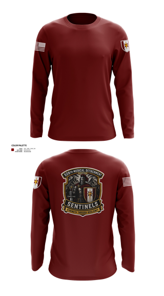 Long Sleeve Performance Shirt, 528th MED DET COSC, Army, Teamtime, Team time, sublimation, custom sports apparel, team uniforms, spirit wear, spiritwear, sports uniforms, custom shirts, team store, custom team store, fundraiser sports, apparel fundraiser