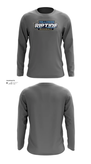 Long Sleeve Performance Shirt, Millcreek Riptide, Baseball, Teamtime, Team time, sublimation, custom sports apparel, team uniforms, spirit wear, spiritwear, sports uniforms, custom shirts, team store, custom team store, fundraiser sports, apparel fundraiser