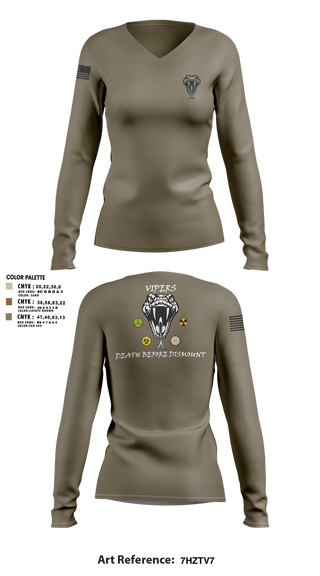 Womens Long Sleeve Vneck Shirt, Vipers, , Teamtime, Team time, sublimation, custom sports apparel, team uniforms, spirit wear, spiritwear, sports uniforms, custom shirts, team store, custom team store, fundraiser sports, apparel fundraiser