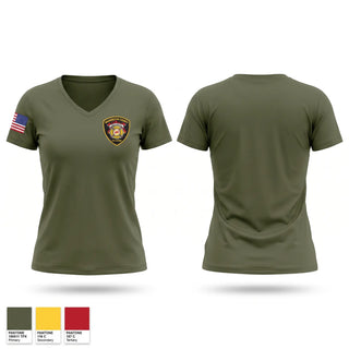 Womens Short Sleeve Vneck Shirt, Washington County Fire Department, Fire Department, Teamtime, Team time, sublimation, custom sports apparel, team uniforms, spirit wear, spiritwear, sports uniforms, custom shirts, team store, custom team store, fundraiser sports, apparel fundraiser
