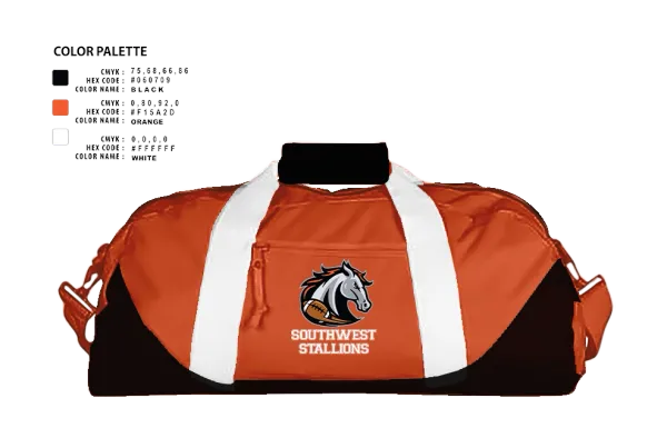 Duffle Bag, Southwest Stallions, , Teamtime, Team time, sublimation, custom sports apparel, team uniforms, spirit wear, spiritwear, sports uniforms, custom shirts, team store, custom team store, fundraiser sports, apparel fundraiser