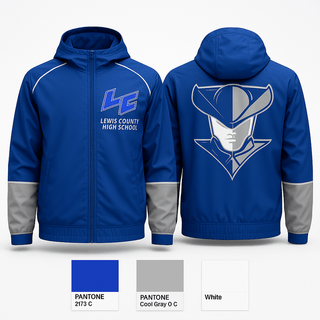 Windbreaker, Lewis County High School, Men's Soccer, Teamtime, Team time, sublimation, custom sports apparel, team uniforms, spirit wear, spiritwear, sports uniforms, custom shirts, team store, custom team store, fundraiser sports, apparel fundraiser