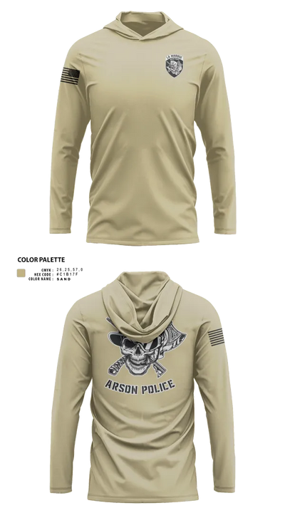 La Marque Arson Police 56104782 Long Sleeve Performance Shirt with hood - 28