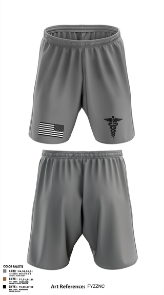 Athletic Shorts With Pockets, HHB 5-5 ADA Hippocratic Steel, Army, Teamtime, Team time, sublimation, custom sports apparel, team uniforms, spirit wear, spiritwear, sports uniforms, custom shirts, team store, custom team store, fundraiser sports, apparel fundraiser