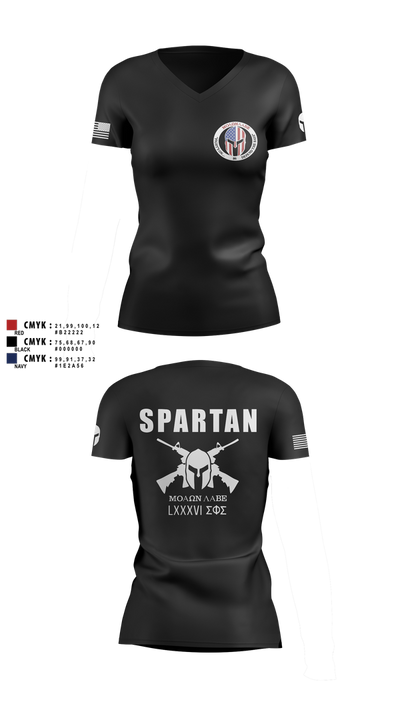 86 Security Forces Squadron 48764962 Women's Short Sleeve V-neck Shirt - 3