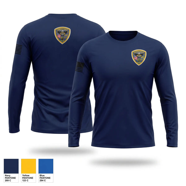 Long Sleeve Performance Shirt, GENTRYVILLE POLICE DEPARTMENT, Police, Teamtime, Team time, sublimation, custom sports apparel, team uniforms, spirit wear, spiritwear, sports uniforms, custom shirts, team store, custom team store, fundraiser sports, apparel fundraiser