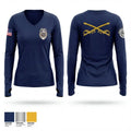 Metro Nashville Police Department Horse Mounted Unit 30667554 Women's Long Sleeve V-neck Shirt - 1