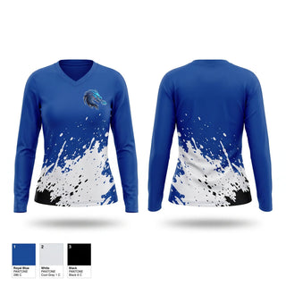 Womens Long Sleeve Vneck Shirt, Dragons Breath, Men's Basketball, Teamtime, Team time, sublimation, custom sports apparel, team uniforms, spirit wear, spiritwear, sports uniforms, custom shirts, team store, custom team store, fundraiser sports, apparel fundraiser