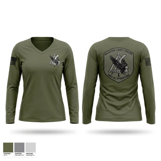 Womens Long Sleeve Vneck Shirt, Waukesha County Sheriff’s Department Tactical Enforcement Unit, Police, Teamtime, Team time, sublimation, custom sports apparel, team uniforms, spirit wear, spiritwear, sports uniforms, custom shirts, team store, custom team store, fundraiser sports, apparel fundraiser