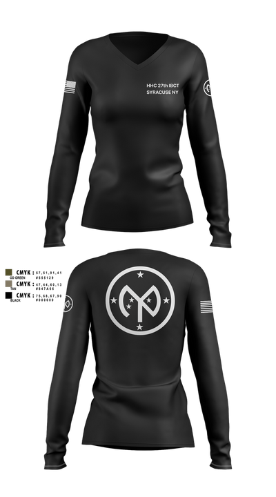 27 IBCT 2382362 Women's Long Sleeve V-neck Shirt - 100