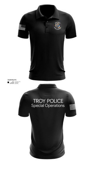Short Sleeve Performance Polo, Troy Police Special Operations, Police, Teamtime, Team time, sublimation, custom sports apparel, team uniforms, spirit wear, spiritwear, sports uniforms, custom shirts, team store, custom team store, fundraiser sports, apparel fundraiser