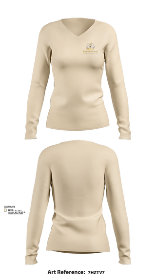 Womens Long Sleeve Vneck Shirt, EMMBROCK COMMUNITY SERVICES, , Teamtime, Team time, sublimation, custom sports apparel, team uniforms, spirit wear, spiritwear, sports uniforms, custom shirts, team store, custom team store, fundraiser sports, apparel fundraiser