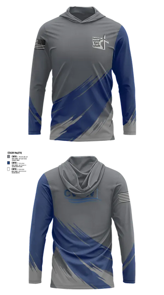 Long Sleeve Performance Shirt with hood, CVOW, Swimming, Teamtime, Team time, sublimation, custom sports apparel, team uniforms, spirit wear, spiritwear, sports uniforms, custom shirts, team store, custom team store, fundraiser sports, apparel fundraiser