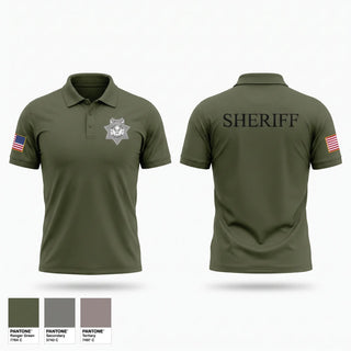 Short Sleeve Performance Polo, Modoc County Sheriff's Office, Police, Teamtime, Team time, sublimation, custom sports apparel, team uniforms, spirit wear, spiritwear, sports uniforms, custom shirts, team store, custom team store, fundraiser sports, apparel fundraiser