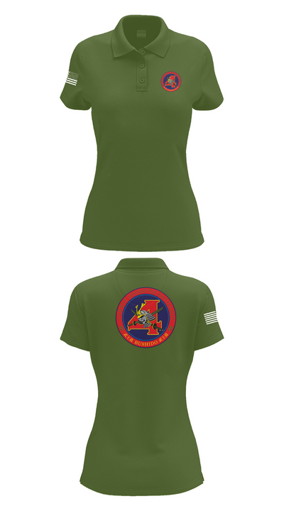 Combat Logistics Battalion 4 46395084 Women's Short Sleeve Performance Polo  - 55