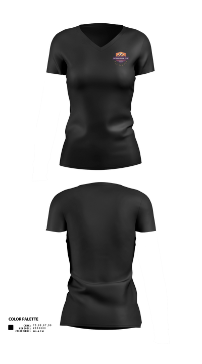 Catskills Run Club Women's Short Sleeve V-neck Shirt - 21