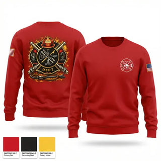 Crew Neck Sweatshirt, Lucas Volunteer Fire Department, Fire Department, Teamtime, Team time, sublimation, custom sports apparel, team uniforms, spirit wear, spiritwear, sports uniforms, custom shirts, team store, custom team store, fundraiser sports, apparel fundraiser