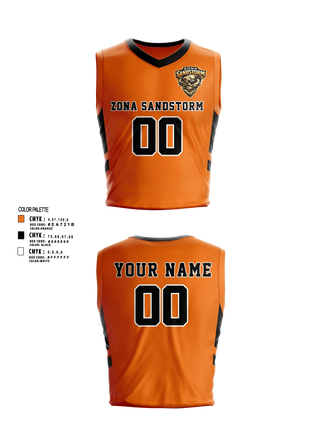 Mens Basketball Jersey, Zona Sandstorm, Men's Basketball, Teamtime, Team time, sublimation, custom sports apparel, team uniforms, spirit wear, spiritwear, sports uniforms, custom shirts, team store, custom team store, fundraiser sports, apparel fundraiser