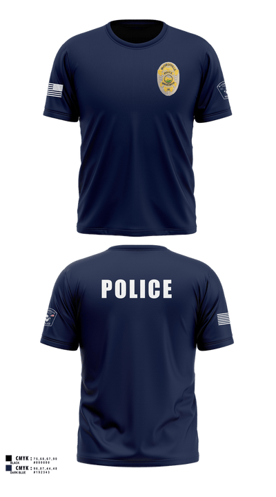 McCordsville Police Department 1417548 Old School Cotton Feel Shirt - 4