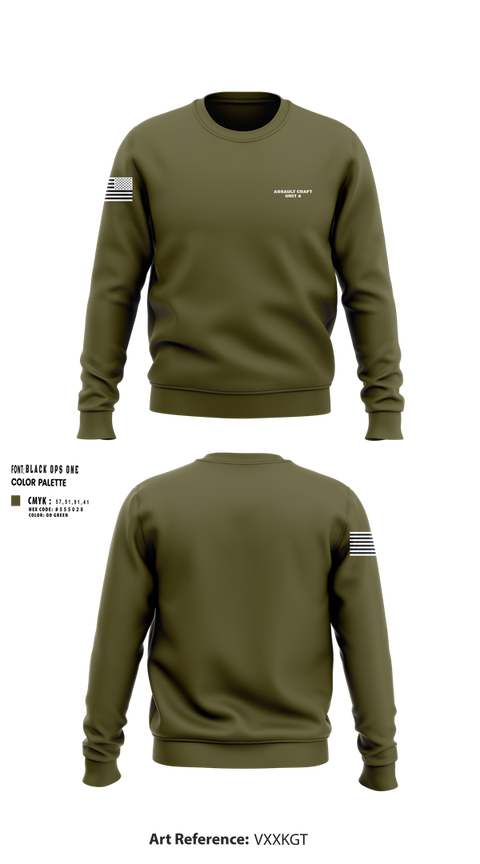 Crew Neck Sweatshirt, Assault Craft Unit 4, , Teamtime, Team time, sublimation, custom sports apparel, team uniforms, spirit wear, spiritwear, sports uniforms, custom shirts, team store, custom team store, fundraiser sports, apparel fundraiser