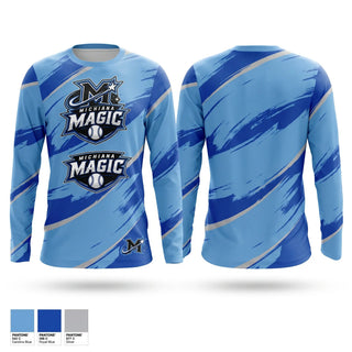 Long Sleeve Performance Shirt, Michiana Magic, Baseball, Teamtime, Team time, sublimation, custom sports apparel, team uniforms, spirit wear, spiritwear, sports uniforms, custom shirts, team store, custom team store, fundraiser sports, apparel fundraiser