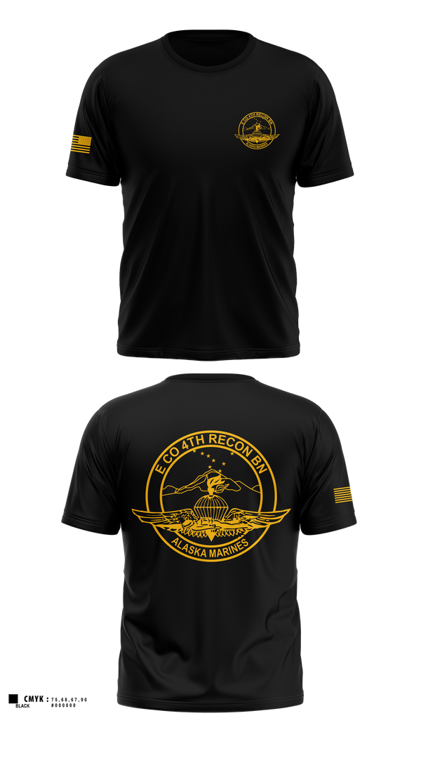 Old School Cotton Feel Shirt, E co 4th recon bn, Marines, Teamtime, Team time, sublimation, custom sports apparel, team uniforms, spirit wear, spiritwear, sports uniforms, custom shirts, team store, custom team store, fundraiser sports, apparel fundraiser