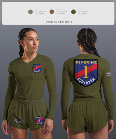 Riverine Squadron One 81663688 Women's Long Sleeve V-neck Shirt - 3