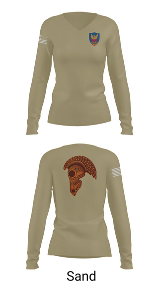 Womens Long Sleeve Vneck Shirt, HHC, 311th (T)SC, , Teamtime, Team time, sublimation, custom sports apparel, team uniforms, spirit wear, spiritwear, sports uniforms, custom shirts, team store, custom team store, fundraiser sports, apparel fundraiser