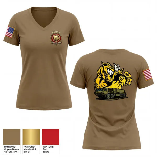 Womens Short Sleeve Vneck Shirt, 478th Trasportation Company, Army, Teamtime, Team time, sublimation, custom sports apparel, team uniforms, spirit wear, spiritwear, sports uniforms, custom shirts, team store, custom team store, fundraiser sports, apparel fundraiser