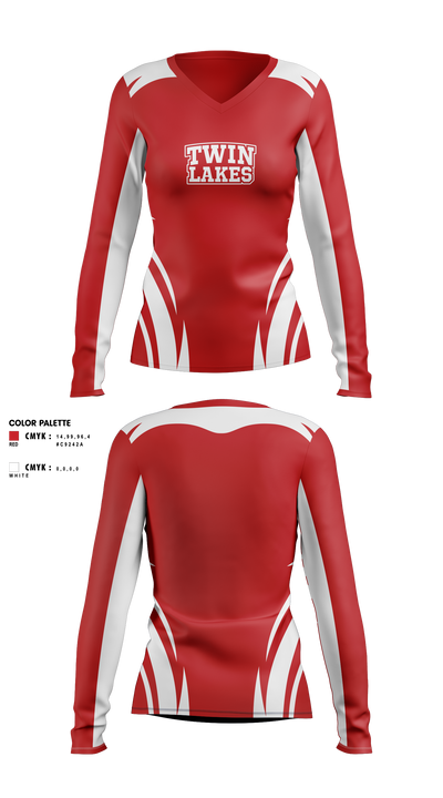 Twin Lakes Women's Long Sleeve V-neck Shirt - 2