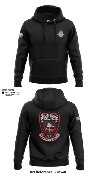 Hoodie, Miami Beach Police Department Training Unit, Police, Teamtime, Team time, sublimation, custom sports apparel, team uniforms, spirit wear, spiritwear, sports uniforms, custom shirts, team store, custom team store, fundraiser sports, apparel fundraiser