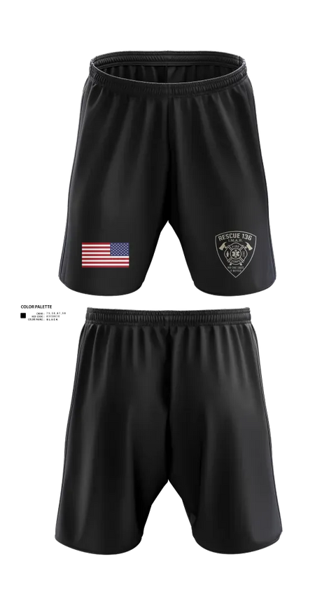 Athletic Shorts With Pockets, Rescue 136, Fire Department, Teamtime, Team time, sublimation, custom sports apparel, team uniforms, spirit wear, spiritwear, sports uniforms, custom shirts, team store, custom team store, fundraiser sports, apparel fundraiser