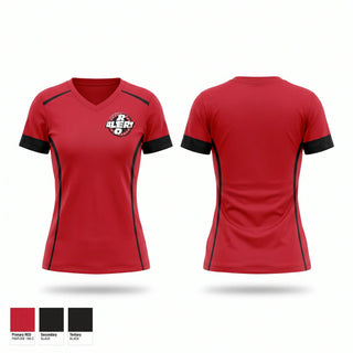 Womens Short Sleeve Vneck Shirt, Red Alert, Softball, Teamtime, Team time, sublimation, custom sports apparel, team uniforms, spirit wear, spiritwear, sports uniforms, custom shirts, team store, custom team store, fundraiser sports, apparel fundraiser