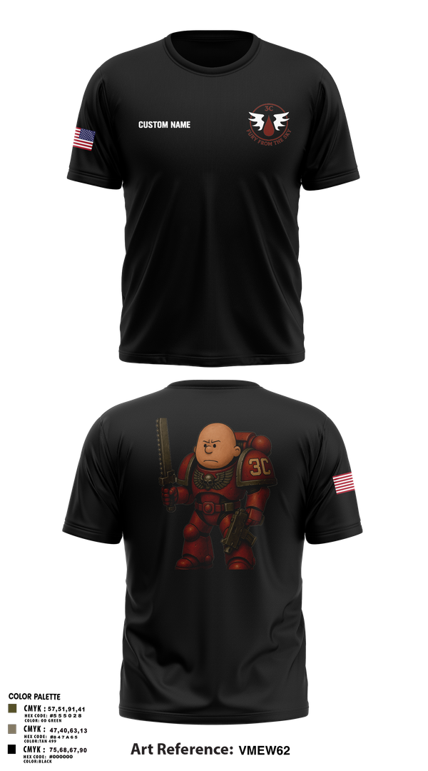 Short Sleeve Performance Shirt, CCo, 1-508PIR (OG), Army, Teamtime, Team time, sublimation, custom sports apparel, team uniforms, spirit wear, spiritwear, sports uniforms, custom shirts, team store, custom team store, fundraiser sports, apparel fundraiser