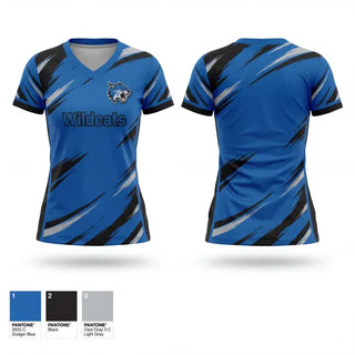 Womens Short Sleeve Vneck Shirt, Wildcats, Men's Basketball, Teamtime, Team time, sublimation, custom sports apparel, team uniforms, spirit wear, spiritwear, sports uniforms, custom shirts, team store, custom team store, fundraiser sports, apparel fundraiser