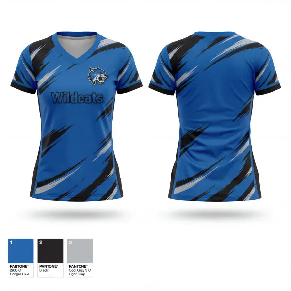 Womens Short Sleeve Vneck Shirt, Wildcats, Men's Basketball, Teamtime, Team time, sublimation, custom sports apparel, team uniforms, spirit wear, spiritwear, sports uniforms, custom shirts, team store, custom team store, fundraiser sports, apparel fundraiser