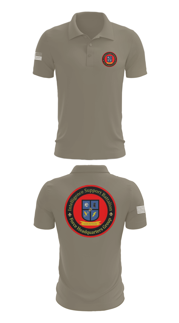 Short Sleeve Performance Polo, Intelligence Support Battalion, , Teamtime, Team time, sublimation, custom sports apparel, team uniforms, spirit wear, spiritwear, sports uniforms, custom shirts, team store, custom team store, fundraiser sports, apparel fundraiser