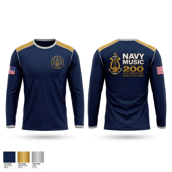 Long Sleeve Performance Shirt, Pacific Fleet Band, Navy, Teamtime, Team time, sublimation, custom sports apparel, team uniforms, spirit wear, spiritwear, sports uniforms, custom shirts, team store, custom team store, fundraiser sports, apparel fundraiser