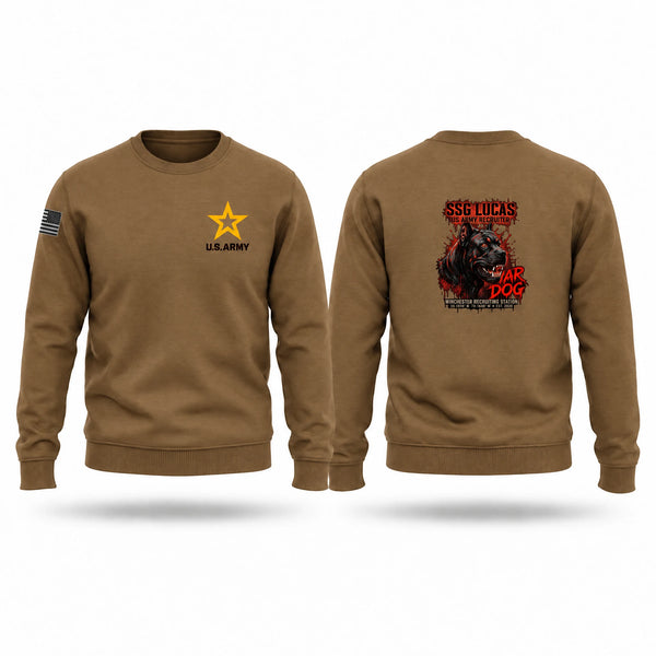 Crew Neck Sweatshirt, 1B5W Winchester, Army, Teamtime, Team time, sublimation, custom sports apparel, team uniforms, spirit wear, spiritwear, sports uniforms, custom shirts, team store, custom team store, fundraiser sports, apparel fundraiser