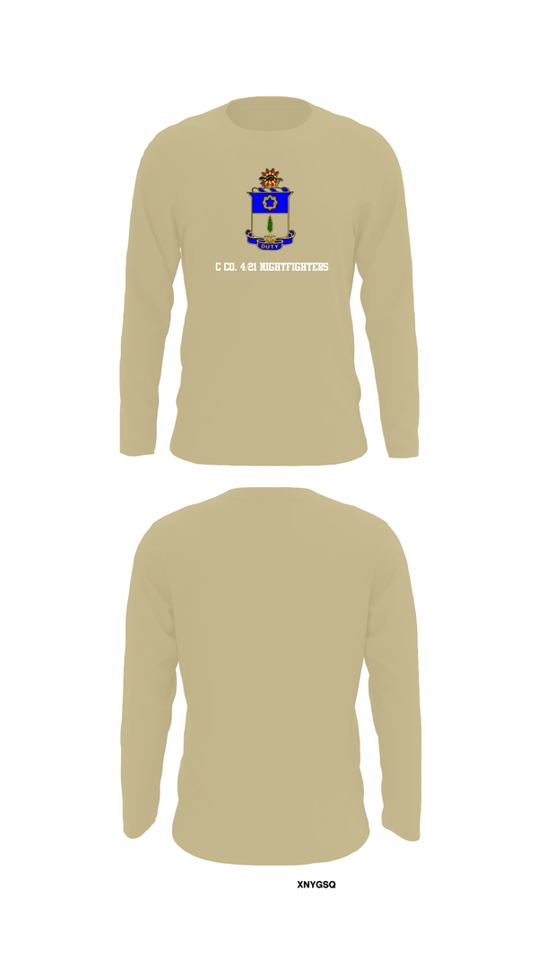 Long Sleeve Performance Shirt, C co. 4/21 Nightfighters, , Teamtime, Team time, sublimation, custom sports apparel, team uniforms, spirit wear, spiritwear, sports uniforms, custom shirts, team store, custom team store, fundraiser sports, apparel fundraiser